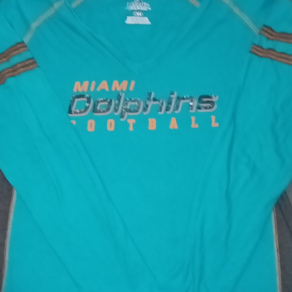 Miami Dolphins, Women Long Sleeve Shirt, L